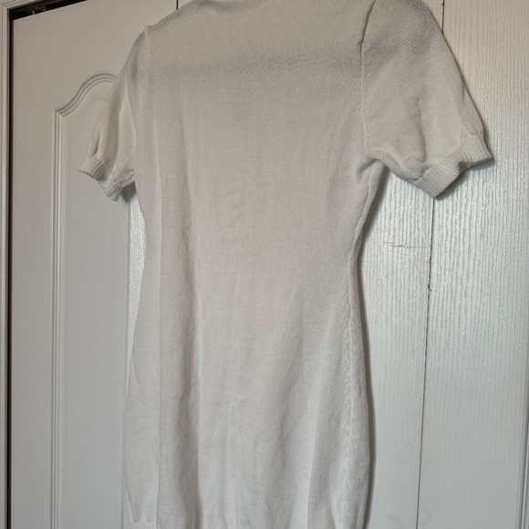 ✨ Elegant White Button-Up Knit Dress – Size Large ✨ - Picture 4 of 5